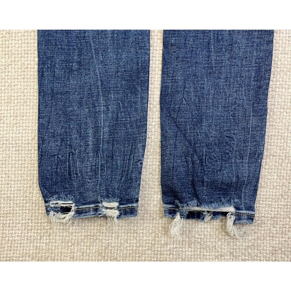 BKE Billie Slim Fit High Rise Skinny Jeans Women's 25 Distressed Blue Denim - Picture 12 of 12